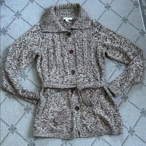 Women's By Design Marled Knit Belted Cardigan
